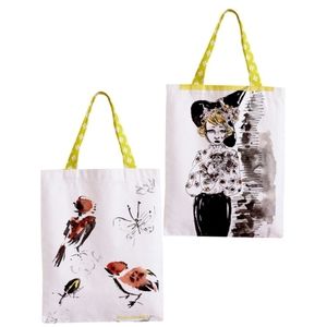 Witch and Birds Cute Art Halloween Fall Tote Bag